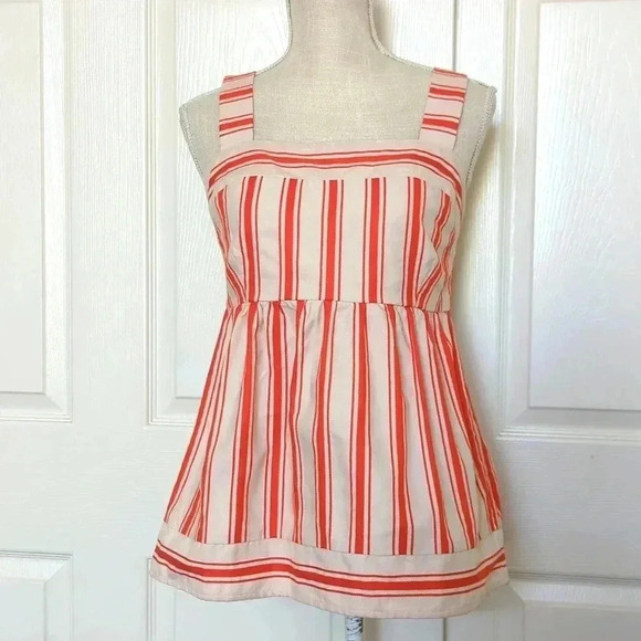 CAbi Brunch Orange Awning Stripe Top - Picture 3 of 9